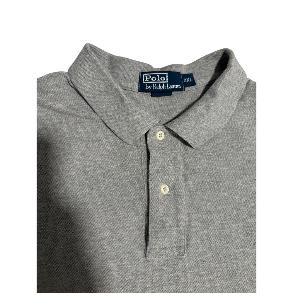 Polo‎ Ralph Lauren Shirt Polo Mens Large Long Sleeve Gray Green Pony Vintage